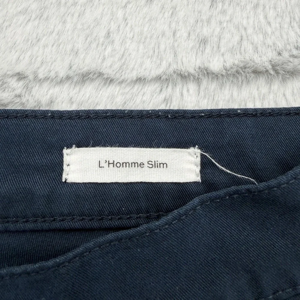 FRAME Pants Mens 30 X 30 Blue Chino Slim Flat Front L'Homme Slim Stretch LMH007